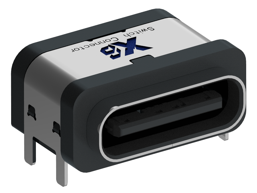 XB-TYP C 8P-4 XB-SMD TYP C Wasserdichte 8P Platte Obere wasserdichte Basis L=7.5mm (mit Stahlblech) Shell 4-Pin Stecker Platte